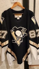 VTG NHL KOHO Pittsburgh Penguins Sidney Crosby Jersey 87 Men's XL SEWN Rookie