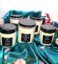 Highly Scented Soy Candles, 100% USA Organic Soy Wax, All Natural Cotton Wicks