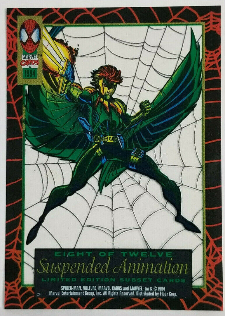 Marvel Spider-Man Suspended Animation Vulture #8 Fleer Limited Edition Card  | eBay