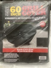 Backyard 60 Inch Grill Cover Black PVC Free Sturdy 60" W x 22" D x 35" H NEW 