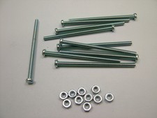  Machine screws with nuts M4 x 70, pack of 10, cheese head slot bolt bolts screw