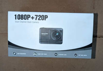   New   Dual Front & Back Channel Dash Camera - 1080P + 720P  