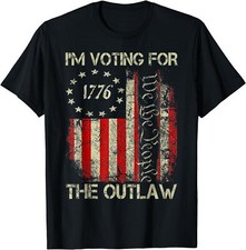 SALE I'm Voting for the Outlaw, Wanted for President, Trump 2024 Unisex T-Shirt