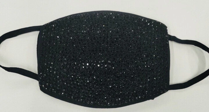 Swarovski crystals; bling washable reusable breathable face mask with filter - Image 2 of 4