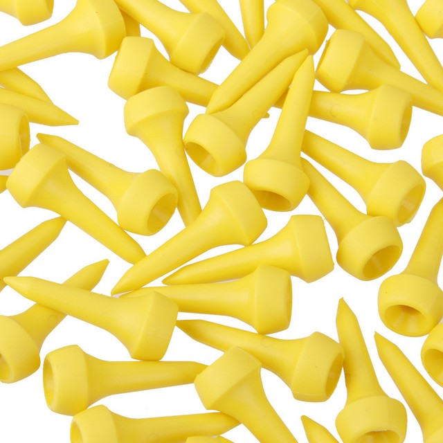 100PCs Small Yellow Plastic Golf Tees Golfer Aid Tool 35mm eBay