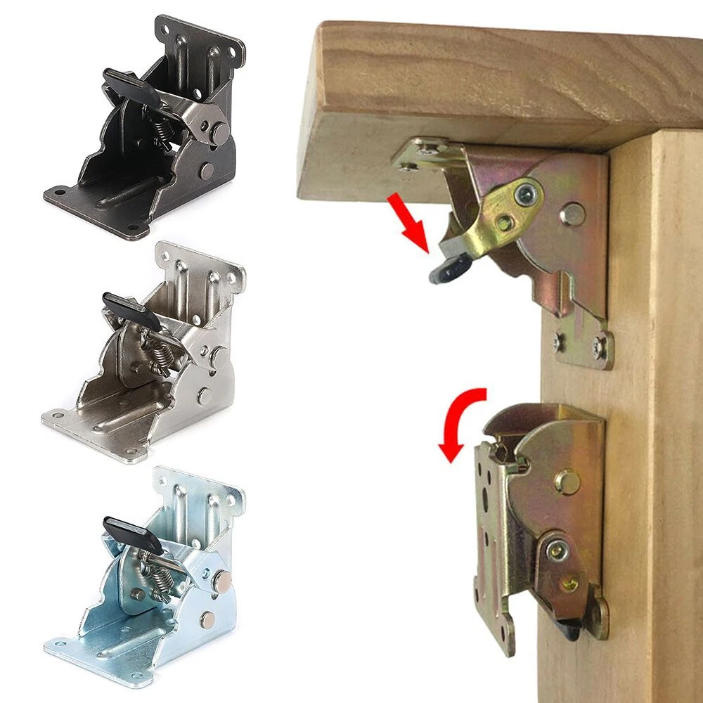 New Support Frame Table Leg Fittings Self Locking Folding Hinge