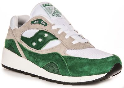 Saucony Shadow High Millage Suede Mesh Runner Green UK 7 - 12