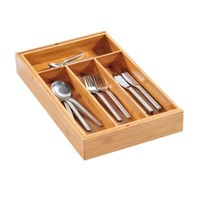 Kesper Besteckkasten Variabel Aus Bambus, Braun, 26 X 43 X 6 Cm - Kesper