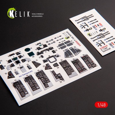 Grumman F-14A Tomcat late interior 3D Decals for Tamiya kit 1:48 KeliK K48068