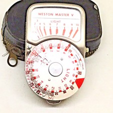 Vintage Weston Master V Universal Exposure Light Meter 748 W/case. READ DESCRIPT