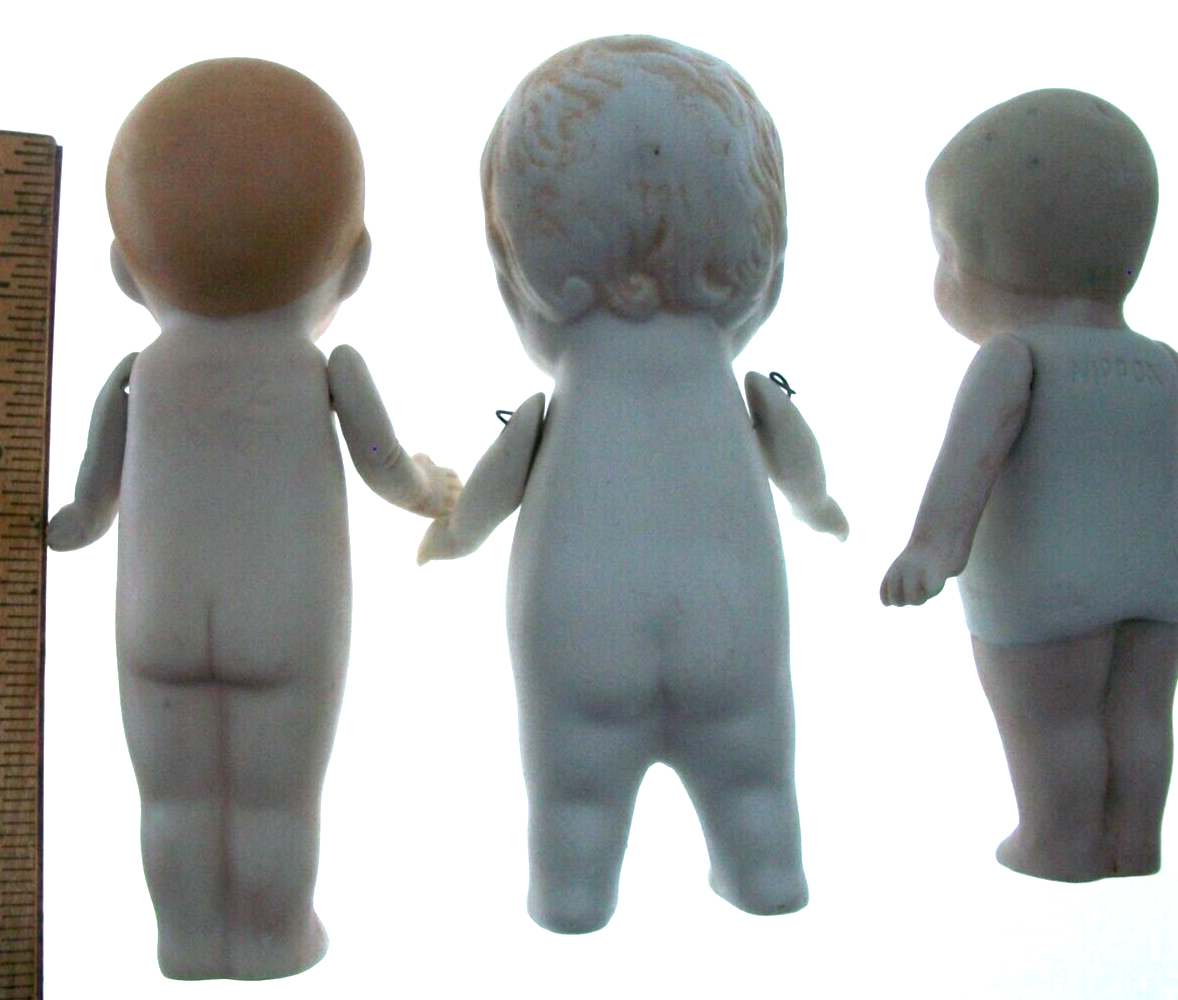 Antique Nippon All Bisque Dolls Jointed Arms Lot of 4 Japan eBay
