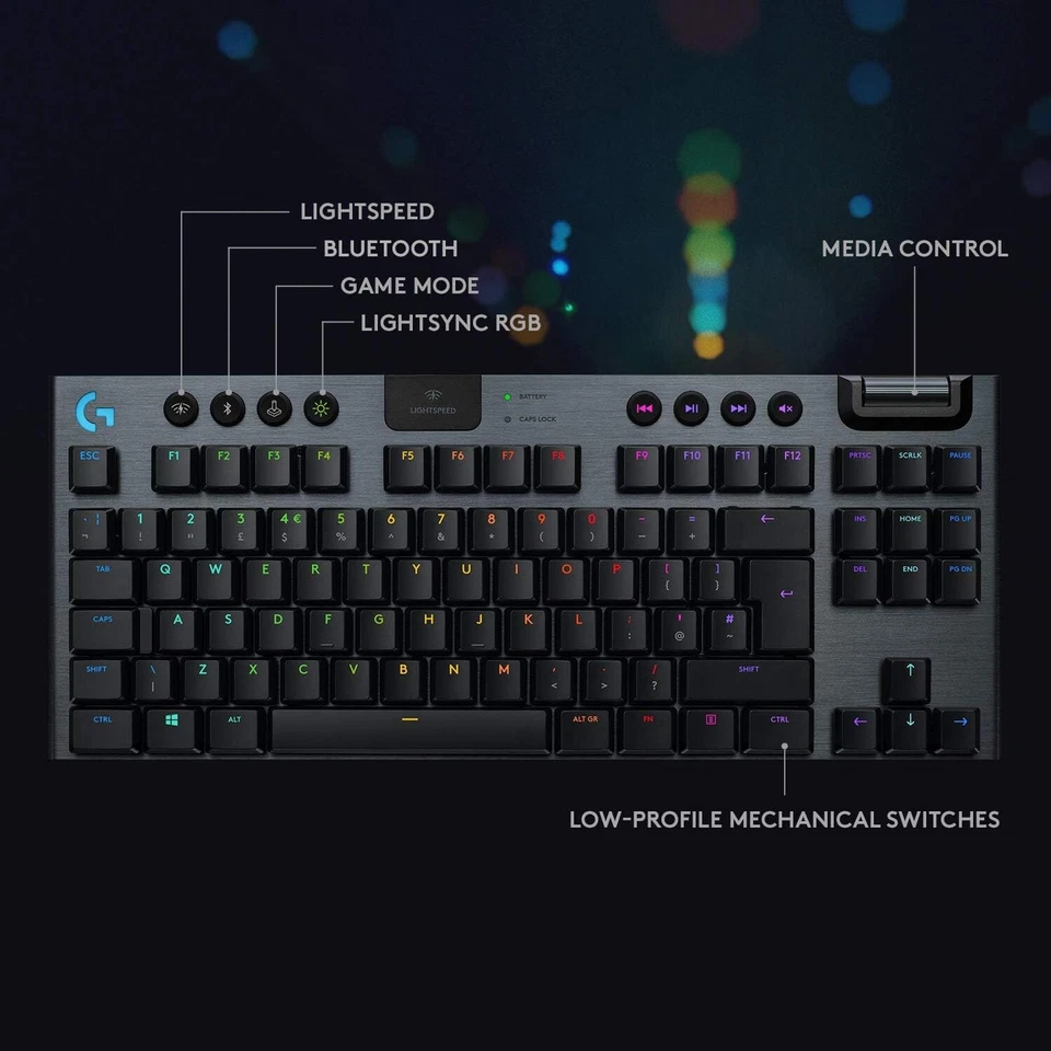 Logitech G915 LIGHTSPEED TKL Tenkeyless Wireless Mechanical Gaming Keyboard with - Image 4 of 4