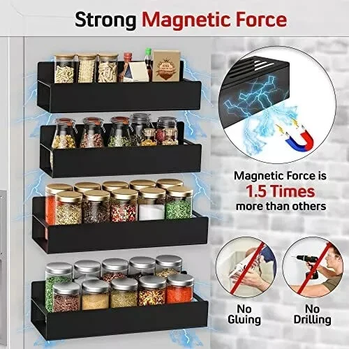 2 Magnetic Fridge Storage Shelf Spice Rack Space Saving for Side of Refrigerator
Opens in a new wind