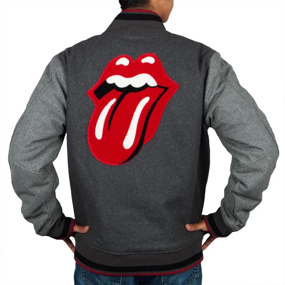 Rolling Stones Tour Merch - Tongue Varsity Jacket