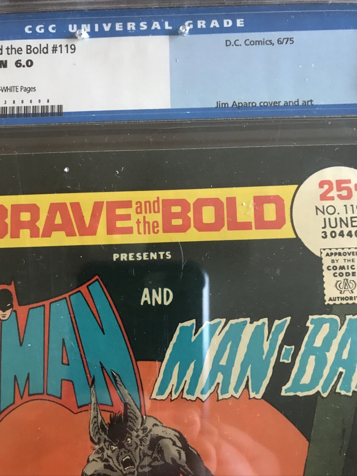 Brave and the Bold #119 (CGC 6.0! Batman And Man Bat Jim Aparo Cover/Art!) Natychmiastowa dostawa Wyprodukowano w Japonii