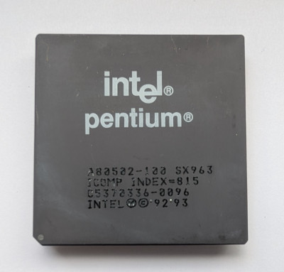  Intel Pentium 100 MHz A80502100 Sockel 7 Vintage Processor