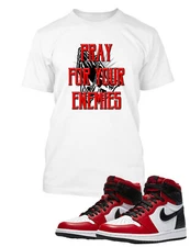 Pray for Your Enemies Graphic Sneaker Tee Shirt Match J1 Snake Pro Club Shaka T
