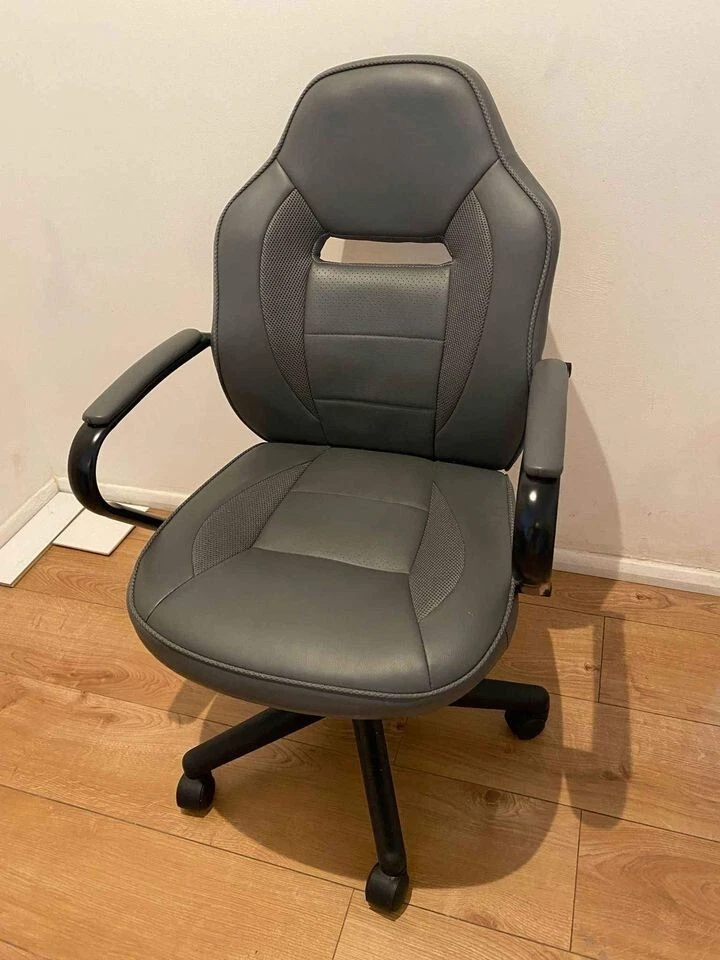 Argos home faux cheap leather office chair