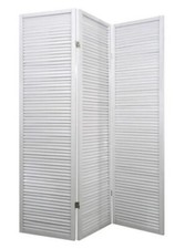 Biombo turbo en madera blanca de 3 paneles