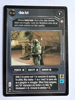 Star Wars CCG Boba Fett Special Edition Dark Side SWCCG LP/NM