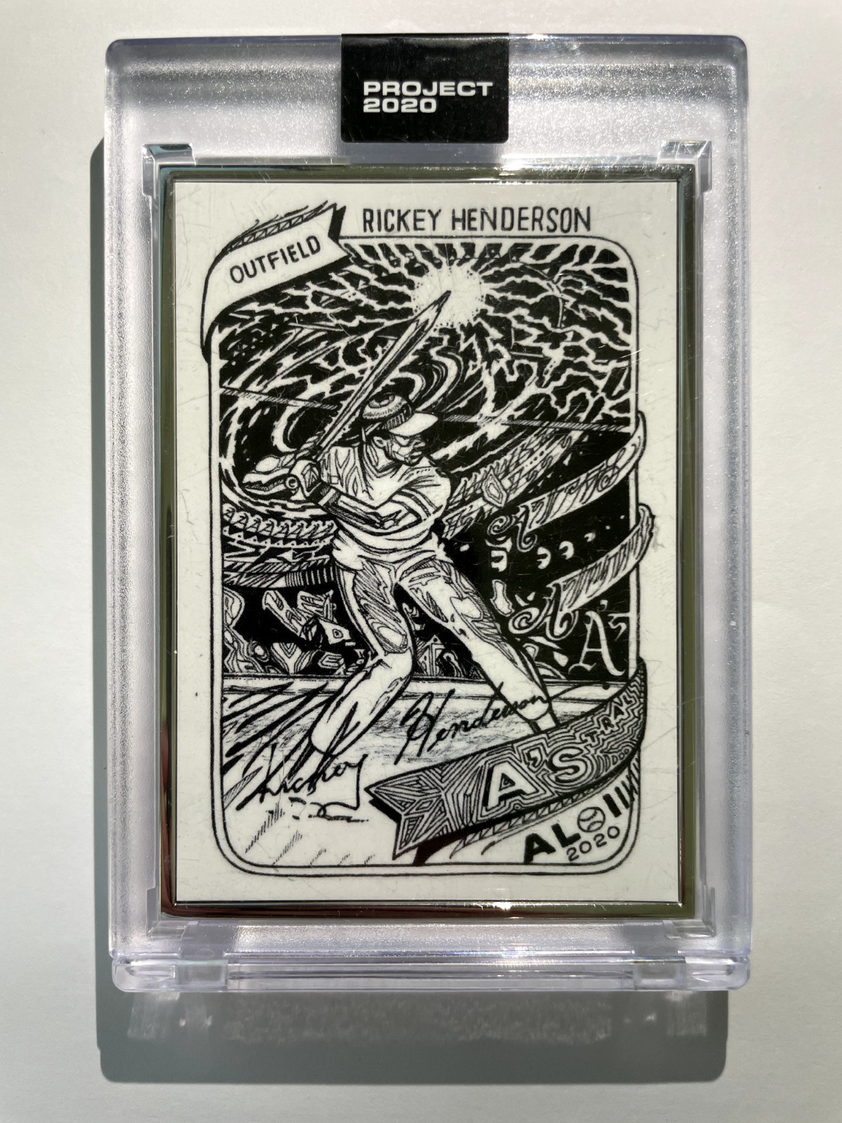 Rickey Henderson 2020 Topps Project 2020 #104 Artist Proof Framed JK4 8/20