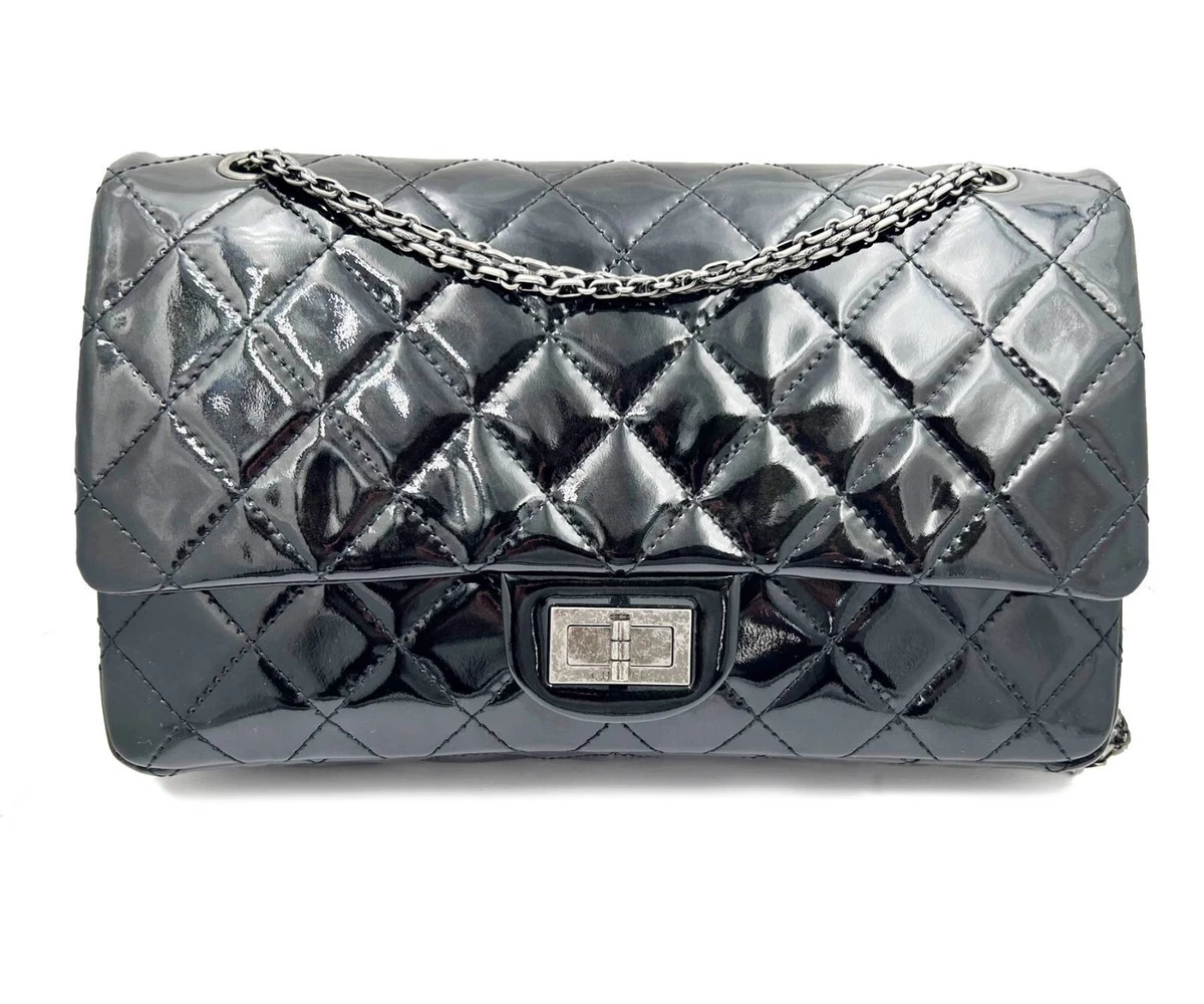 Chanel Black Patent Leather 2.55 XXL Shoulder Bag Auction