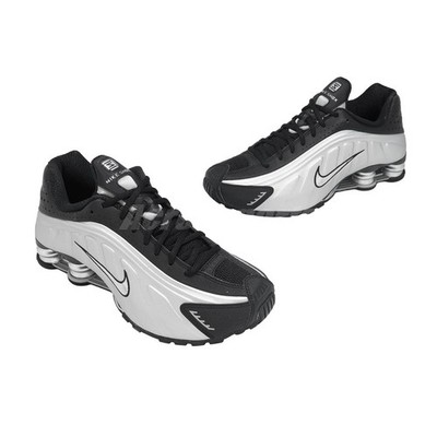 Nike Shox R4 Metallic Silver Black Men Casual Lifestyle Shoes