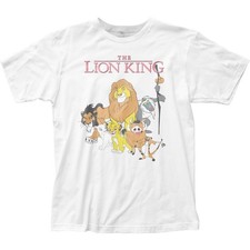 Men's Disney The Lion King Retro Collage T-Shirt White Simba Nala Scar - New
