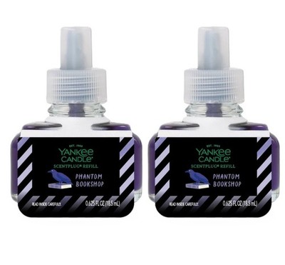 2 Yankee Candle PHANTOM BOOKSHOP HALLOWEEN Fragrance ScentPlug REFILLS Patchouli