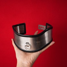 Bondage Stainless Steel Neck Collar Lockable Posture Choker Slave Restraint BDSM