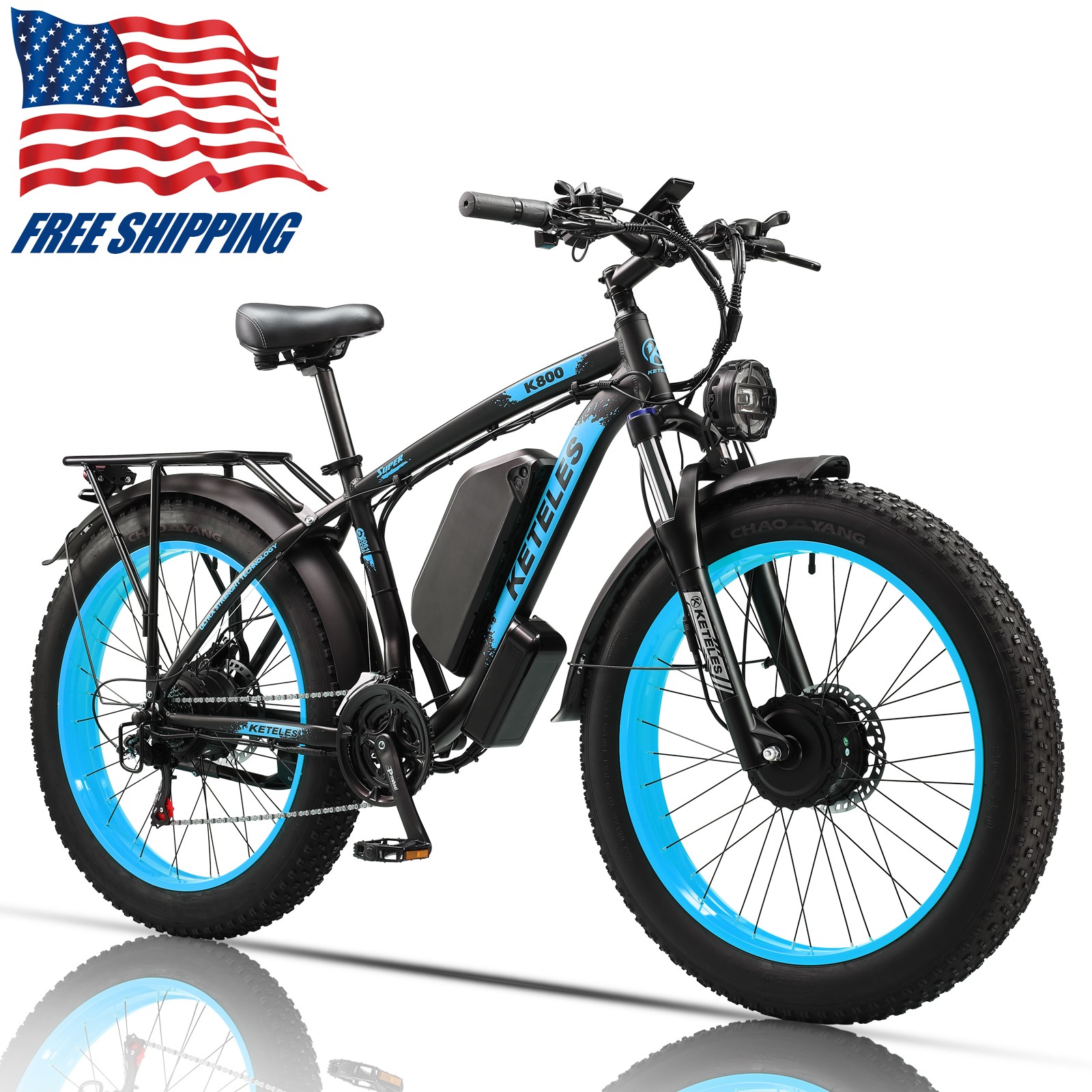 26" Fat Tire Keteles 48v/23ah For Adults