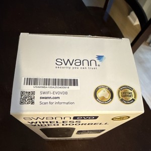 Swann Wireless Video Doorbell SWIFI-EVOVDB AI Answers Talks with Visitors Black