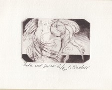 17)Nr.012,Exlibris,Ex Libris,Brankov Boris,  Act Art, Leda, C3-signiert