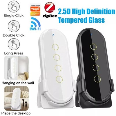 Tuya ZigBee Wireless Smart Home Scene Switch Light 4 Gang 12 Scene Touch Switch