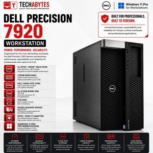 ワークステーション Dell T7920, dual gold 6154 ,ram 128gb Dell Precision 7920 | eBay UK