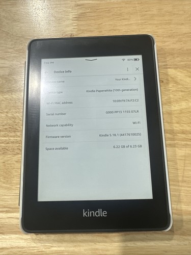WiFi Only Amazon Kindle Paperwhite 10th Gen 8GB Black PQ94WIF