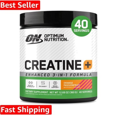 Creatine Monohydrate Plus Powder, Orange Passionfruit Flavored Creatine Perfo...