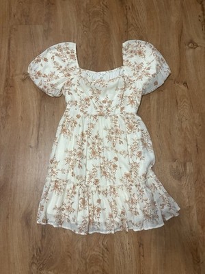 Blu Pepper Sundress Copper Red Floral Women s Size Large