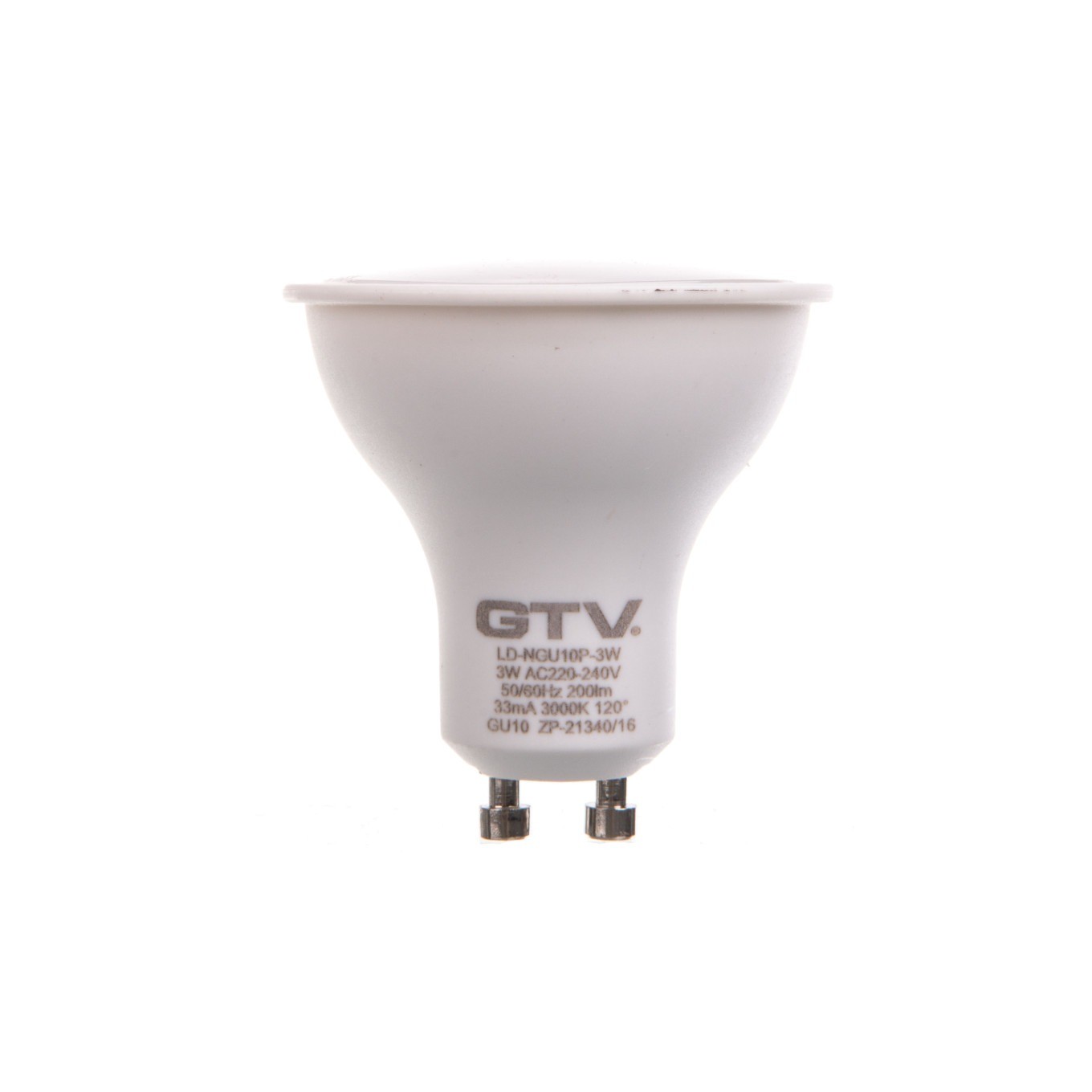 GU10 LED Bulb 3W 220lm 3000K AC180-250V 120pcs LD-NGU10P-3W