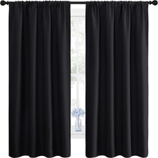 Cortinas de opacas negras para termicas 2 paneles 42x63 pulgadas dormitorio