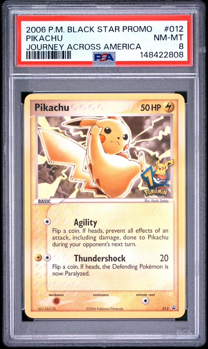 Pokémon TCG Grade 8 Pikachu Individual Collectible Card Game Cards