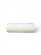 White Cotton Twill Bolster Pillow Cover with Zipper 6x16
