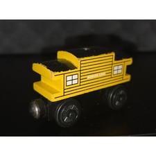 Rare Thomas  Friends Sodor Line Caboose Yellow Wooden Railway Train 2003