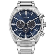 Citizen Men's Sport Chronograph Date Eco-Drive Silver Watch 44 MM CA4288-86L - Image 1