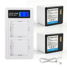 2Pcs Rechargeable Batteries  LCD Dual Charger for Arlo Pro, Arlo Pro 2, 2440mAh