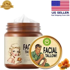 Premium Grass-Fed Beef Tallow Balm with Honey–Deep Moisture for Face & Body 3.71