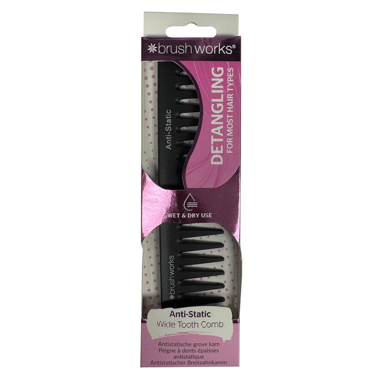 brushworks HD Anti-Static Wide Tooth Comb - Image 2
