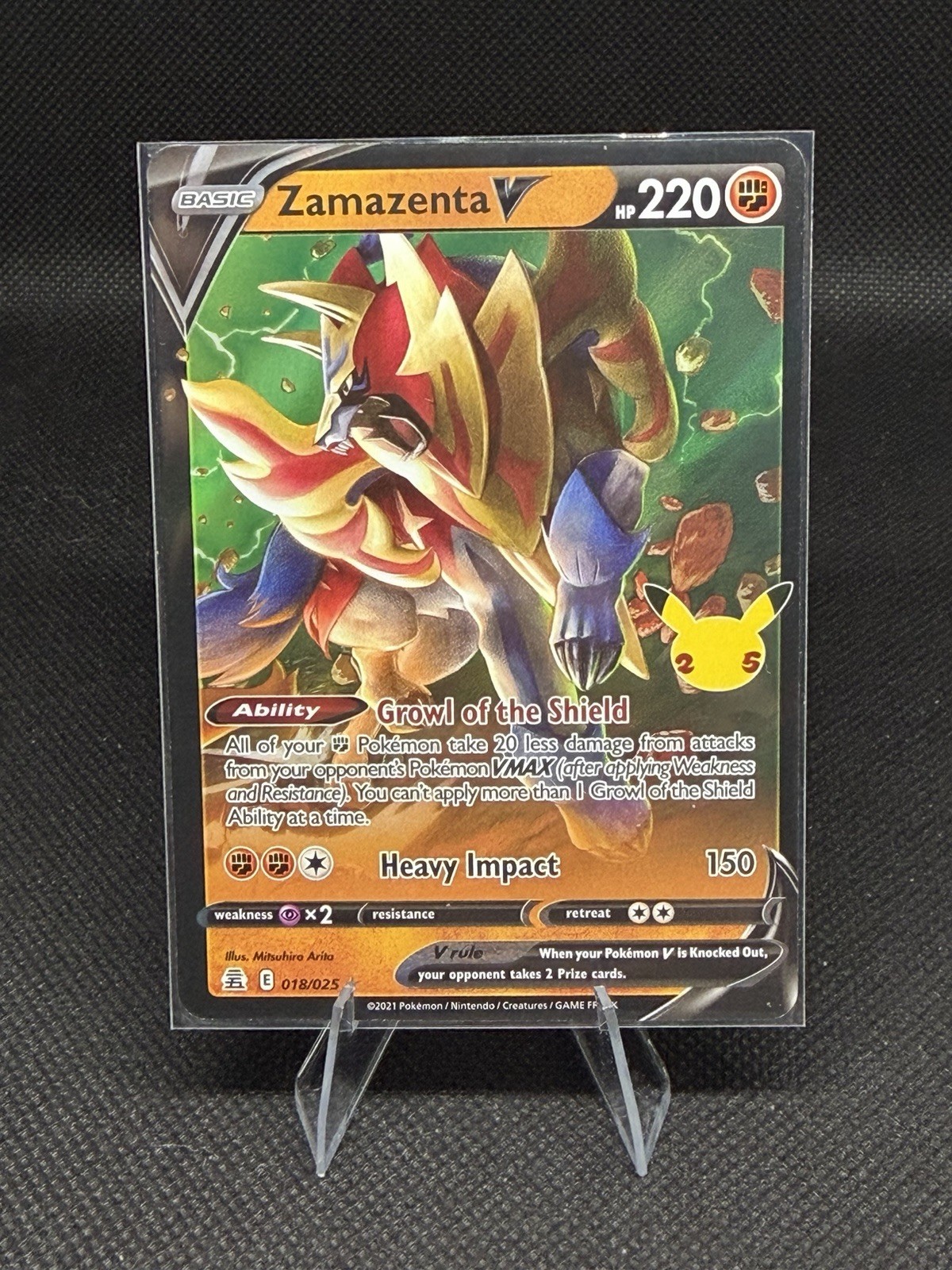 Pokemon TCG - Zamazenta V 018/025 - Celebrations - Ultra Rare - NM