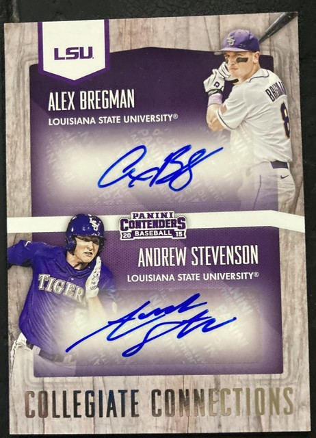2015 PANINI SIGNIERT COLLEGIATE CONNECTIONS #7 ALEX BREGMAN ANDREW STEVENSON