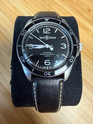 Bell & Ross BR V2-92 Automatik 41mm Edelstahl Lederarmband Box & Zertifikat